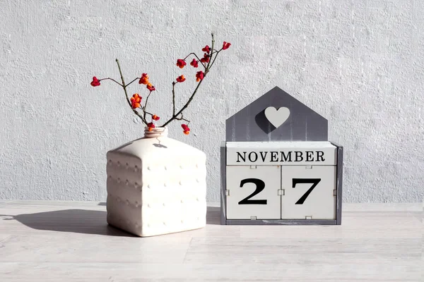 Kalender Voor November Naam Van Maand Het Engels Het Nummer — Stockfoto