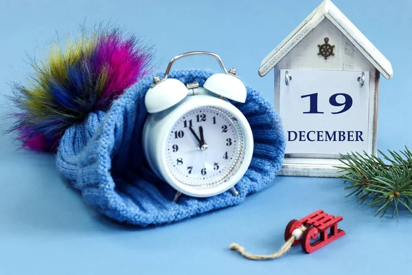 Ημερολόγιο Για Τις Δεκεμβρίου Διακοσμητικό Σπίτι Όνομα Του Μήνα Στα — Φωτογραφία Αρχείου