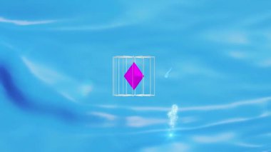 Geometrik şekillerin, ışıkların, sıvıların, dünyaların savaşında kullanılan parçacıkların hareketi, sıvı, dalgalı, hareket eden arka plan. Animasyon 3840x2160 (4K) herhangi bir projede kullanmak için harikadır (geçiş, başlangıç, bitiş, kesme.)