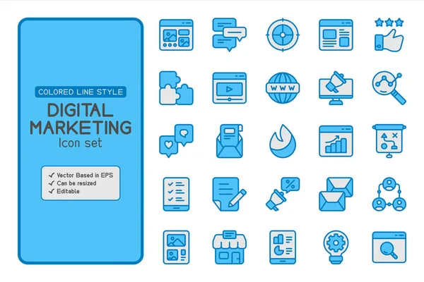 Ekommerce simgeleri kümesi ve vektör tabanlı. Pazarlama içeriğinizde kullanılabilir. İndirim simgesi, el arabası, konum, e-posta, tarama, depolama ve daha fazlasını içerir.