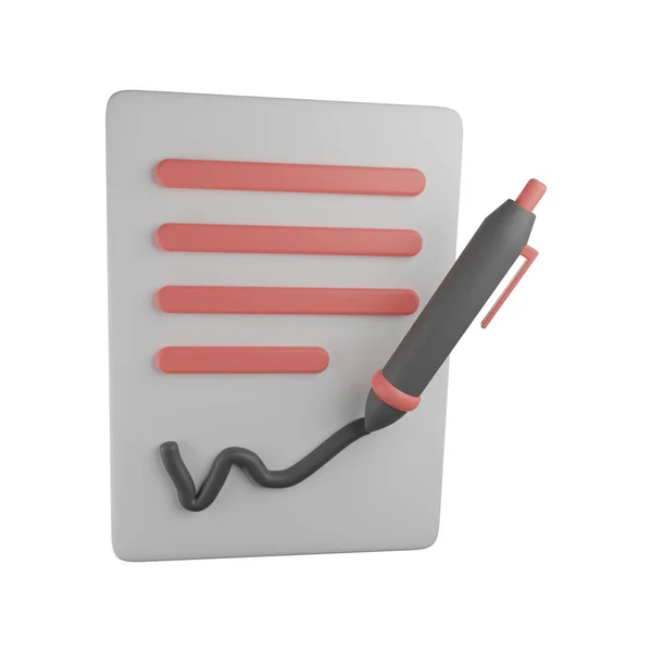 İş belgesinin, sözleşmenin ya da yasal kağıdın 3d illüstrasyonu, İnternet ya da uygulamalar ve daha birçok şey için kullanılabilir.