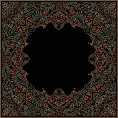 Siyah arka planda ejderha, çiçek, canavar yaprağı ve fantezi bitkileri, koyu renkli çiçekler ve fantezi süslü şirin dinozor desenli şallar. Tişört izi, yastık nakışı.