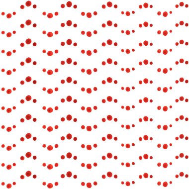 Geometrical wavy seamless pattern from hand painted textured red brush strokes on a white background