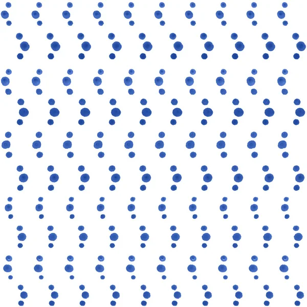 Geometrical wavy seamless pattern from hand painted textured blue brush strokes on a white background