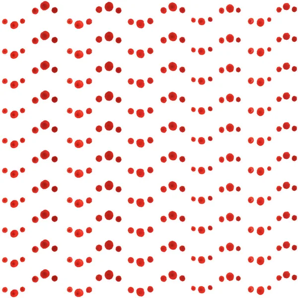 Geometrical wavy seamless pattern from hand painted textured red brush strokes on a white background