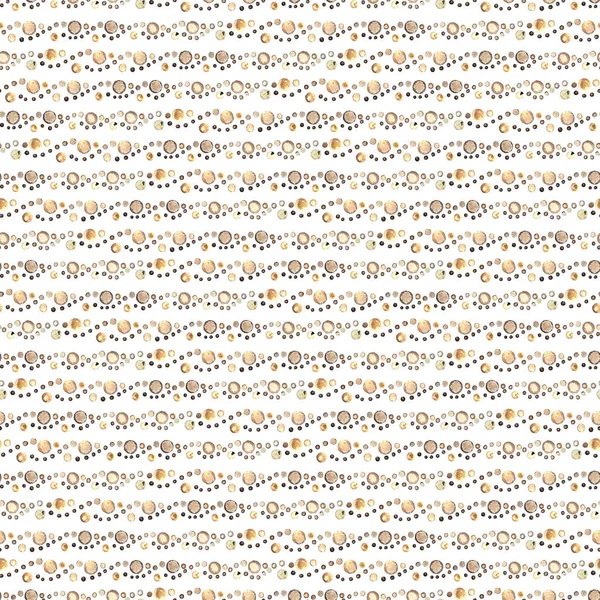 Beyaz Arka Planda Altın Damlalar Lekeler Fırça Darbelerinden Suluboya Geometrik — Stok fotoğraf