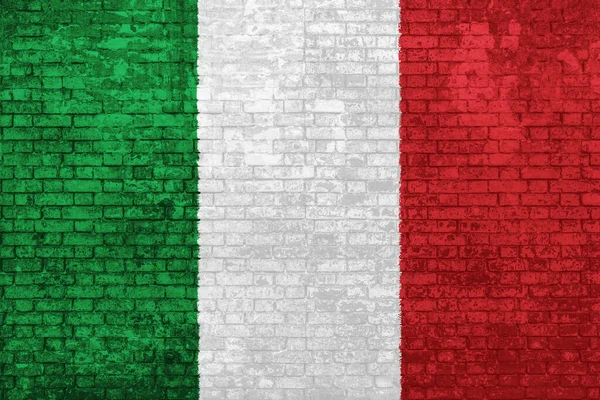 Italias murs flagg – stockfoto