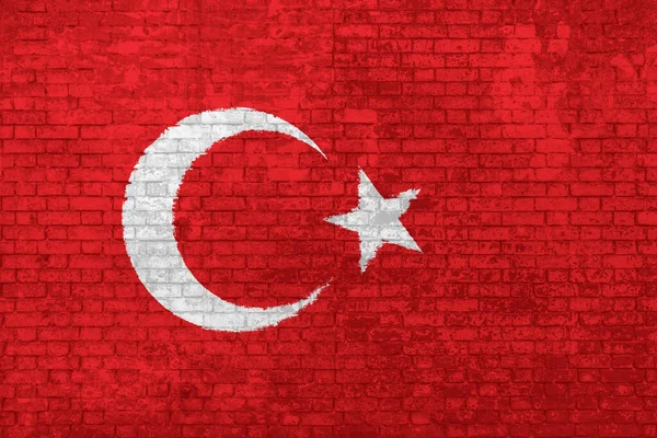 Bandeira da Turquia Wall — Fotografia de Stock