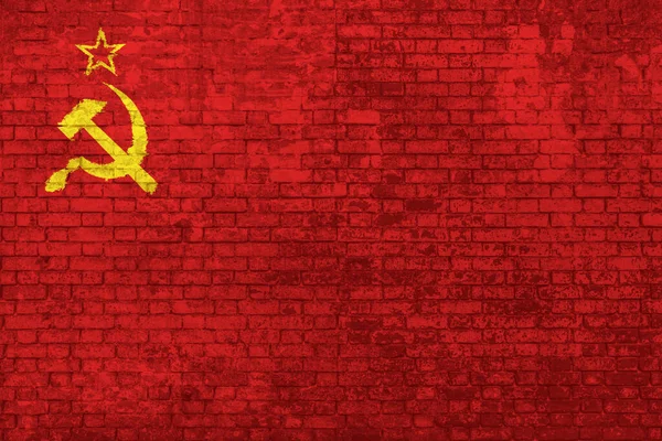 União Soviética Parede de bandeira — Fotografia de Stock