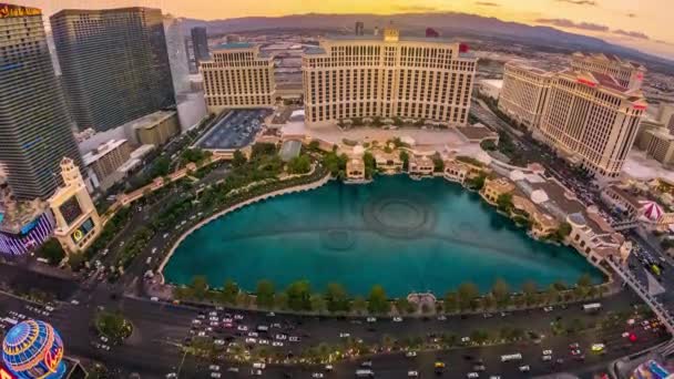 Las Vegas Night Aerial — Stockvideo