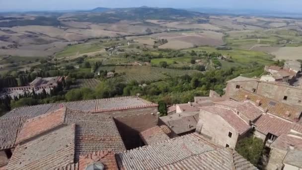Vingårdar i Montepulciano i Toscana — Stockvideo