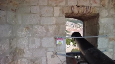Hırvatistan 'ın Dubrovnik kentinin pencere manzarası