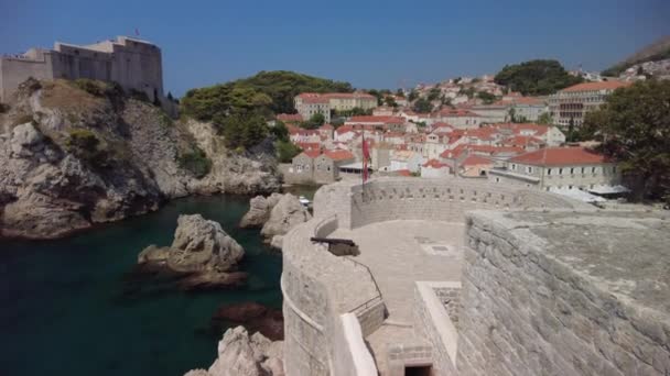 Topo de Dubrovnik Fort Bokar — Vídeo de Stock