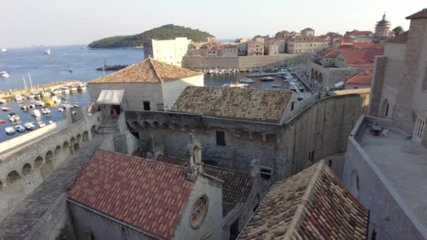 Dubrovnik 'te gün batımı — Stok video