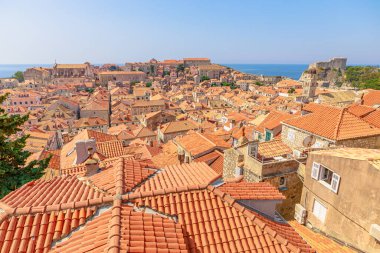 Dubrovnik duvarların gün batımında