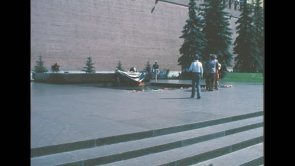 Arquivo Soldado desconhecido de Moscou na década de 1980 — Vídeo de Stock