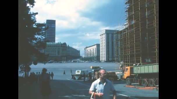 Zaryadye park i Moskva på 1980-talet — Stockvideo