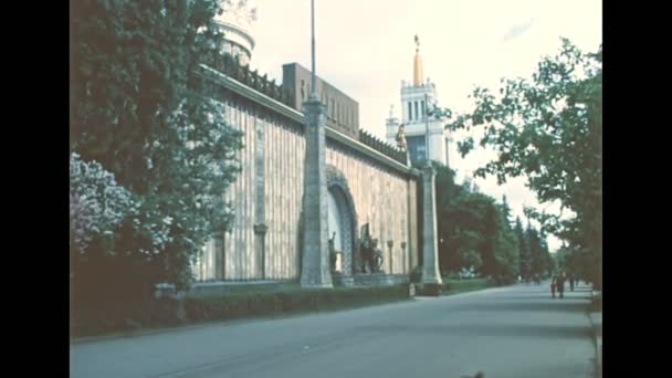 Paviljong 58 Moskva Ukraina 1980 — Stockvideo