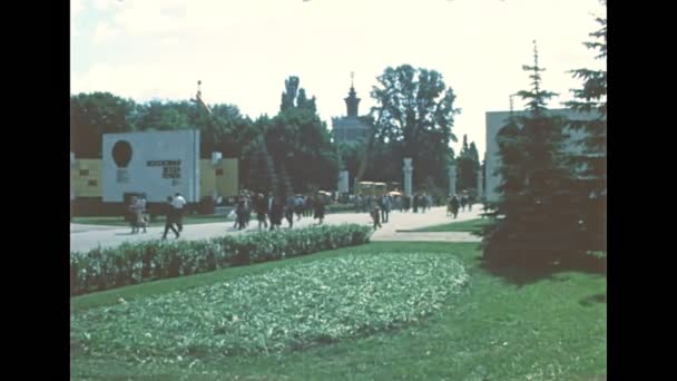 Utställning av ekonomiska prestationer i Moskva under 1980-talet — Stockvideo