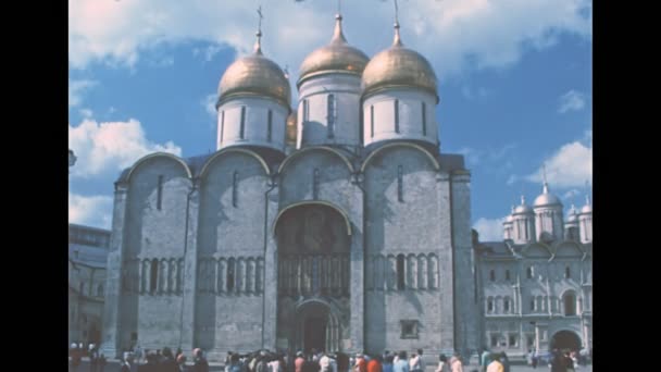 Dormition Kathedraal van Moskou in 1980 — Stockvideo