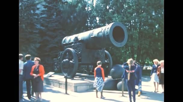 Moskauer Zarenkanonen in den 1980er Jahren — Stockvideo