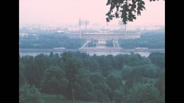 Luzniki stadion van Moskou in 1980 — Stockvideo
