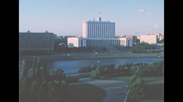 Moskvas regerings hus 1980-talet — Stockvideo
