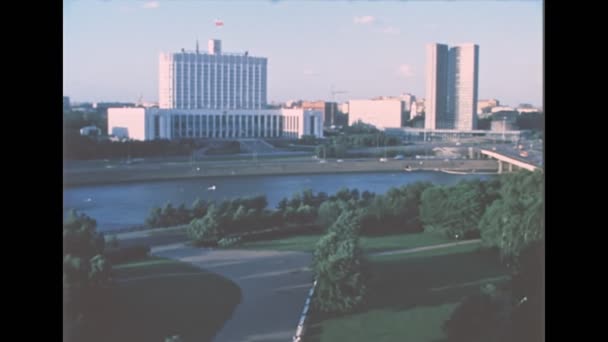Moskvas regerings hus 1980-talet — Stockvideo