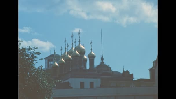 Moskauer Werchospasskij-Sobor-Kirche in den 1980er Jahren — Stockvideo