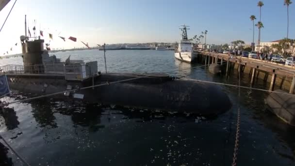 USSドルフィンAGSS-555アメリカ潜水艦 — ストック動画