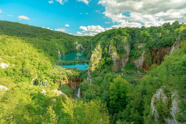 Koránské vodopády Plitvických jezer — Stock fotografie