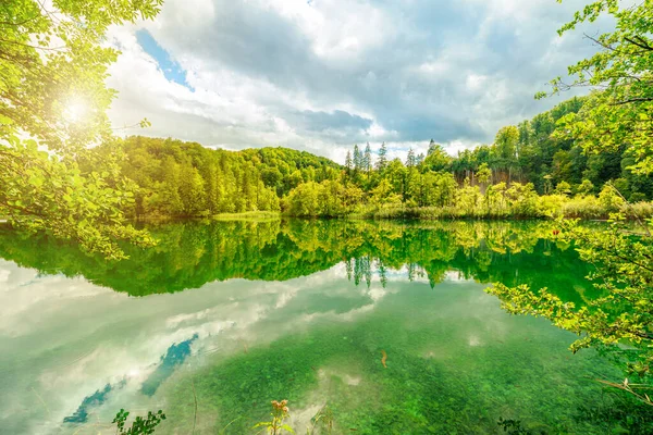 stock image Veliki Prstavac waterfall in Plitvice Lakes