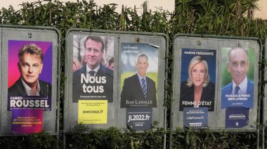 French politicians electoral posters