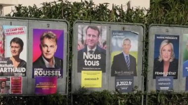 French politicians electoral posters