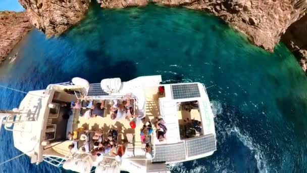 Corsica France June 2022 Touristic Tour Porto Ota Badlands Calanques — Stockvideo