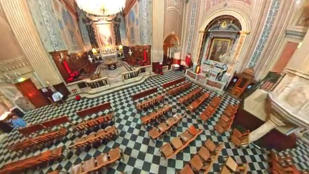 Ajaccio Córcega Francia Junio 2022 Catedral Ajaccio Notre Dame Interior — Vídeos de Stock