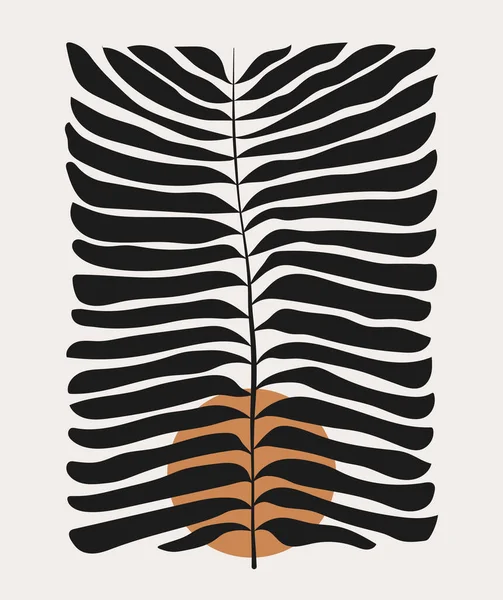 Ensemble Affiches Florales Abstraites Moderne Mode Matisse Style Minimal Couleurs — Image vectorielle