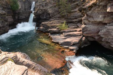 Saint Mary Lake trail in Glacier National Park USA