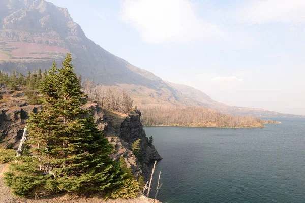 Saint Mary Lake Trail Glacier National Park Usa — Stock fotografie