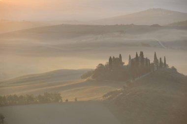 Landscape of Tuscany fields in Italy