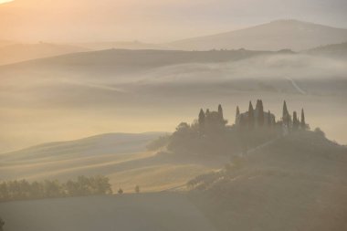 Landscape of Tuscany fields in Italy