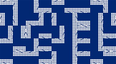 Basit şekilleri ve figürleri olan soyut mozaik sanat tasarımı. Temel form ve elementlerle geometrik desen grafikleri. Web afişi, iş sunumu, marka paketi, kumaş baskısı için mükemmel.