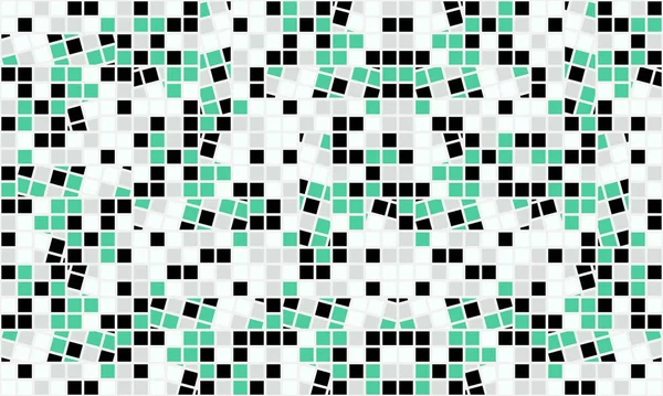 Abstrakt Mosaik Konstverk Design Med Enkla Former Och Figurer Geometrisk — Stock vektor