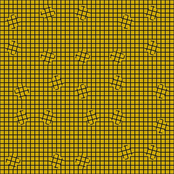 Abstraktes Mosaikdesign Mit Einfachen Formen Und Figuren Geometrische Mustergrafiken Mit — Stockvektor