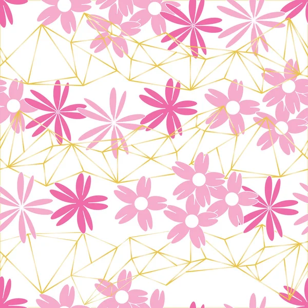ベクトル白の背景白ピンクの桜の木の花と桜の桜の花 背景とシームレスなパターンの背景 ベクトルイラスト — ストックベクタ