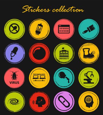 Kullanıcı arayüzü tasarımı için bilim vektör simgeleri