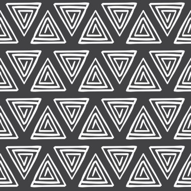 Abstract seamless hand drawn pattern triangle