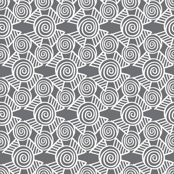 Abstract Art Flowers Hand Drawn Seamless Pattern — Stockvektor