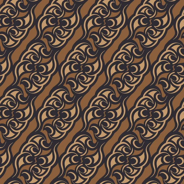 Abstract Javanese Batik Seamless Pattern Vector — Stock Vector