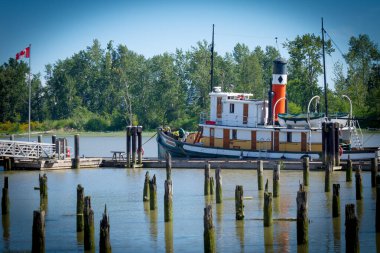 Steveston Köyü 'ndeki Britnica tersanesi İngiliz Kolombiya Kanada 